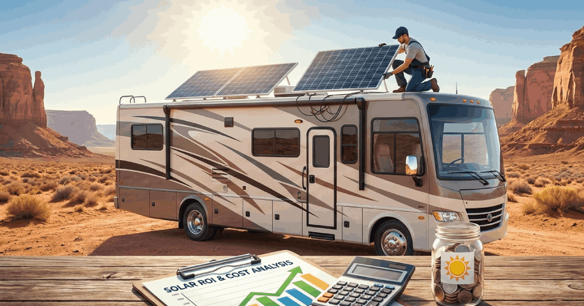 Abstract representation of RV solar power